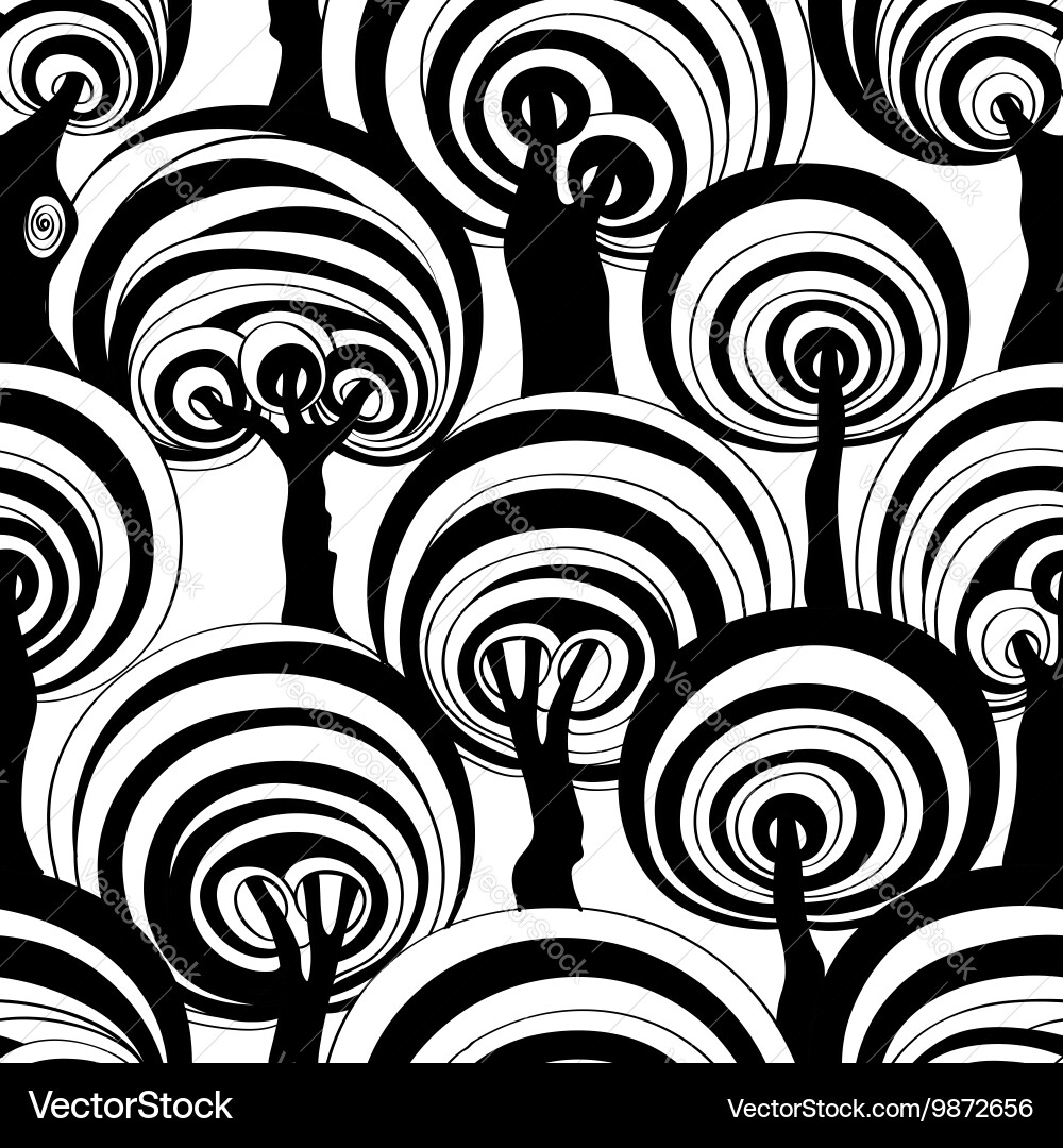 Psychedelic Tree Pattern Vector Image