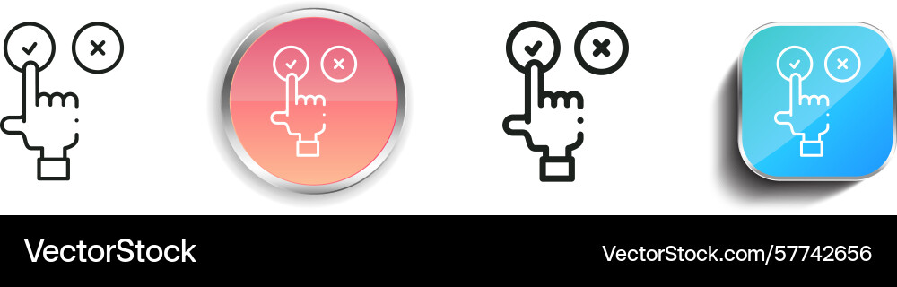 Rating icon thin linear regular and button style vector image