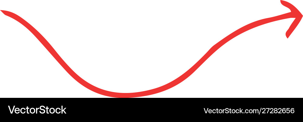 Red and simple thin arrow variation Vector Image