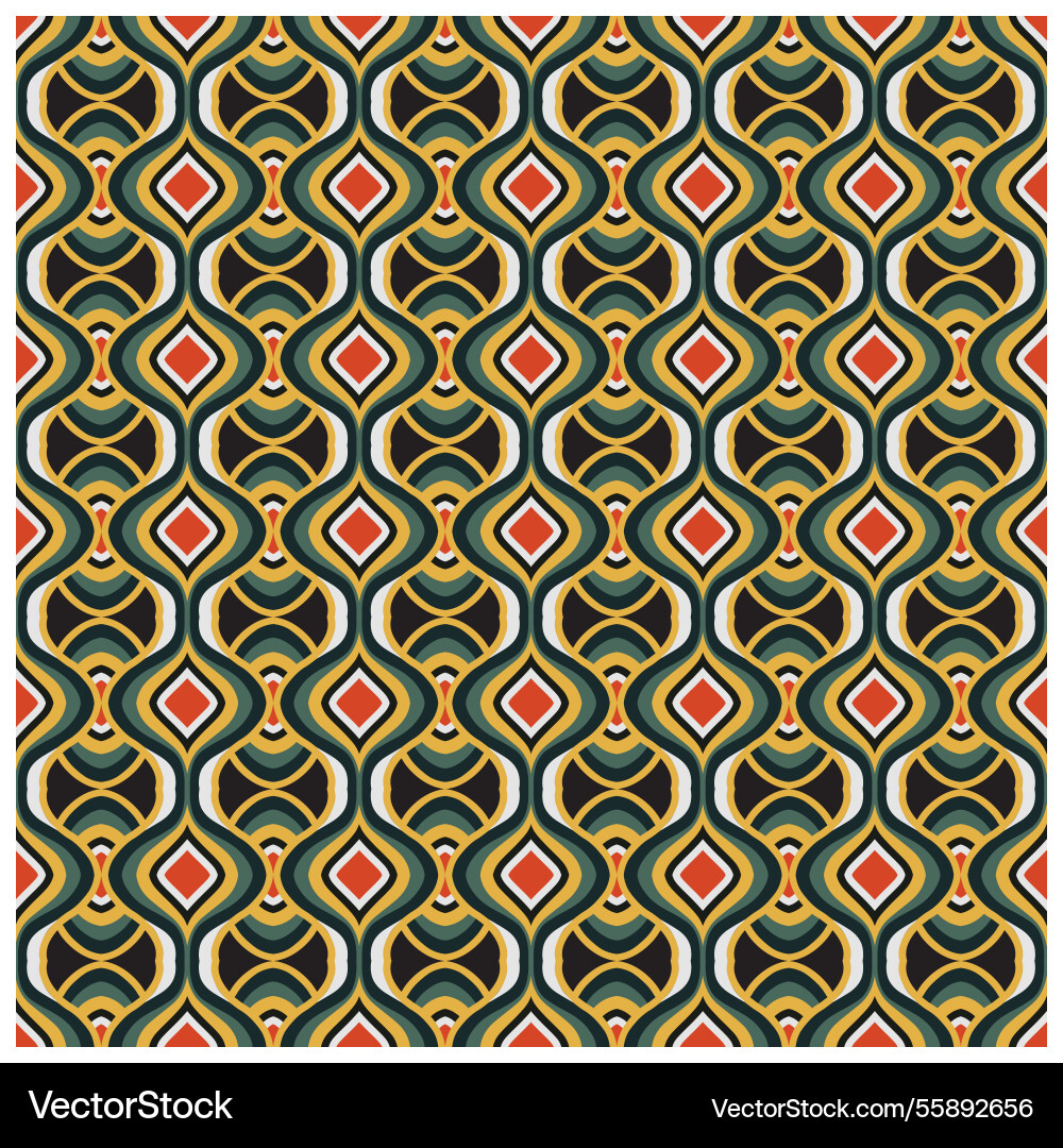 Retro style geometric print design repeat pattern Retro style geometric print design repeat pattern vector image