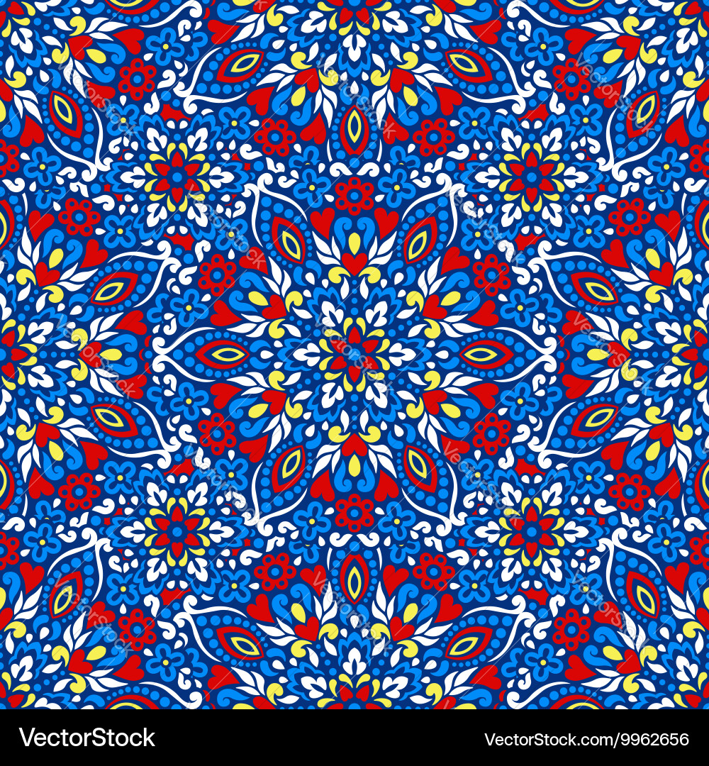 Seamless background with abstract ethnic pattern vector image