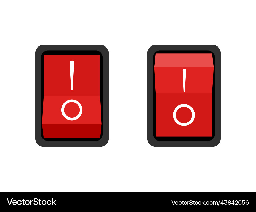 Switch button toggle isolated on white Vector Image