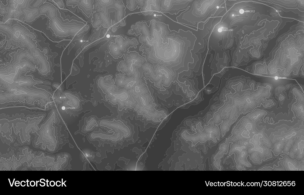Terrain big data visualization futuristic map Terrain big data visualization futuristic map vector image