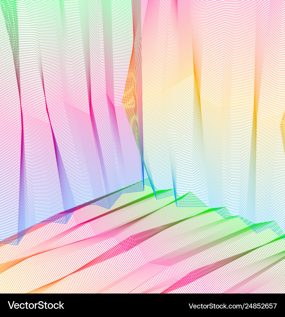 Abstract artistic background for design linear 3d Abstract artistic background for design linear 3d vector image