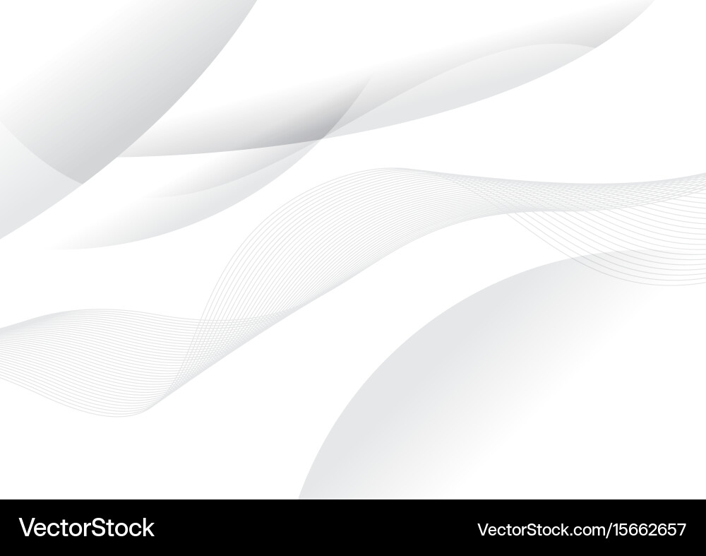Abstract white curve and wave background vector image