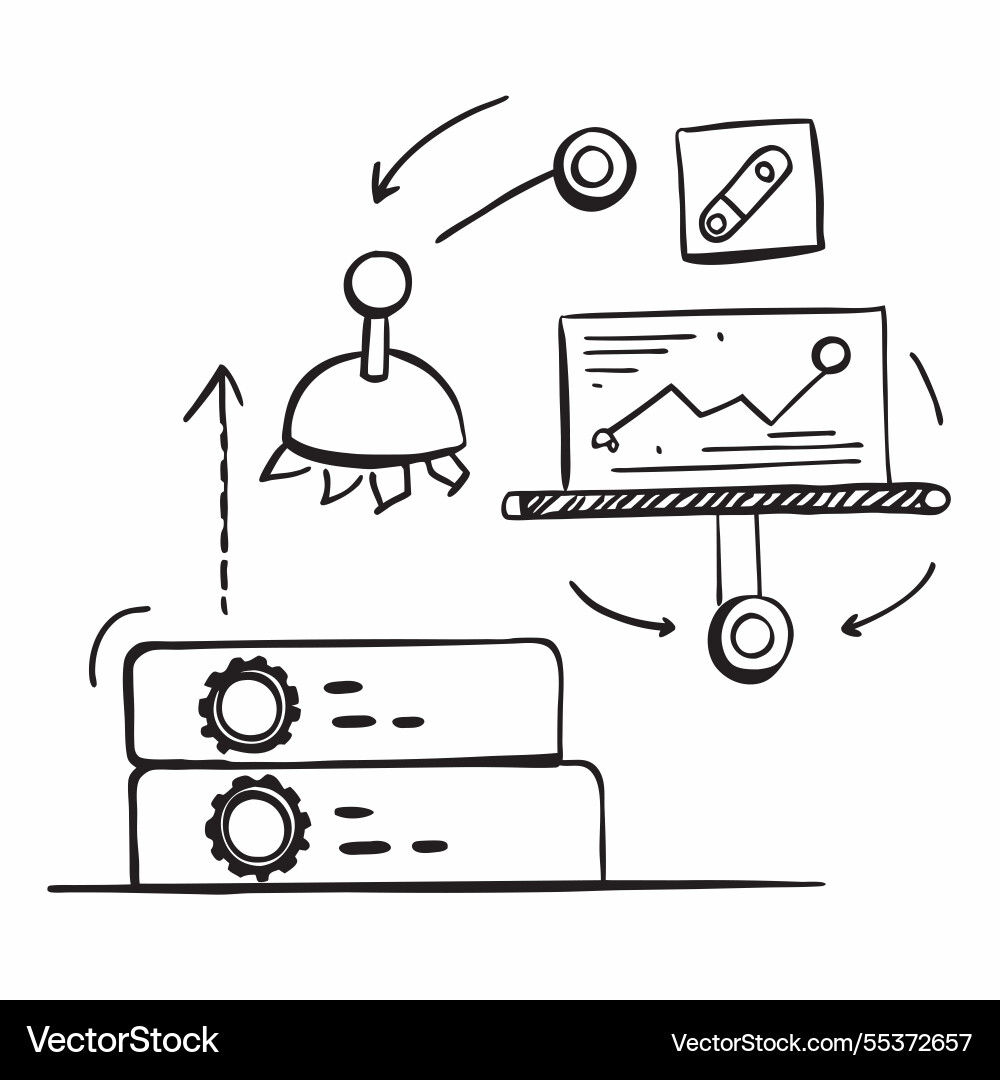 Ai predictive analytics and manufacturing output Ai predictive analytics and manufacturing output vector image