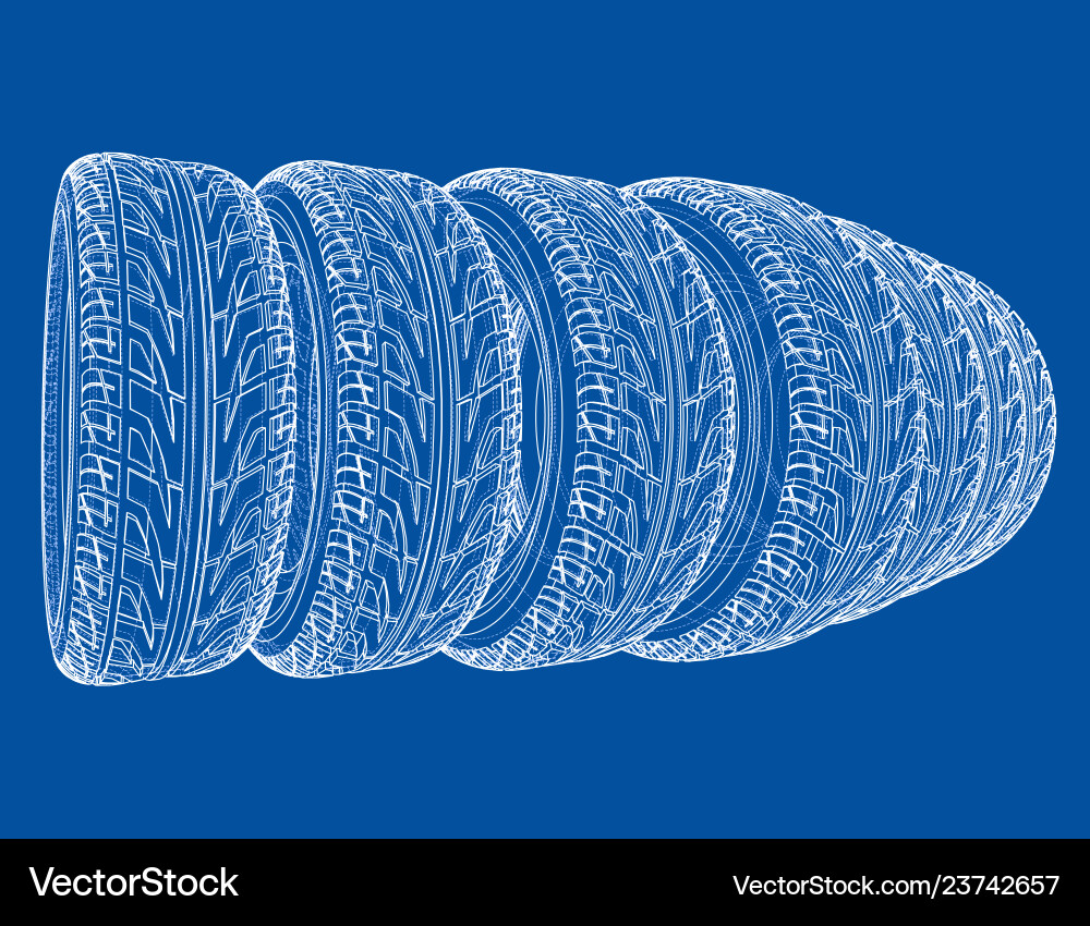Autoreifen Konzept Rendering von 3d Autoreifen Konzept Rendering von 3d vektorbild