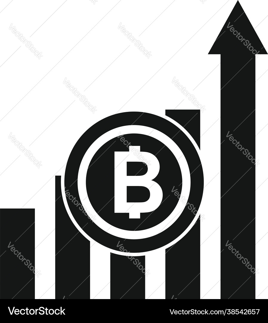 Bitcoin graph icon simple crypto market – Royalty-Free Vector | VectorStock