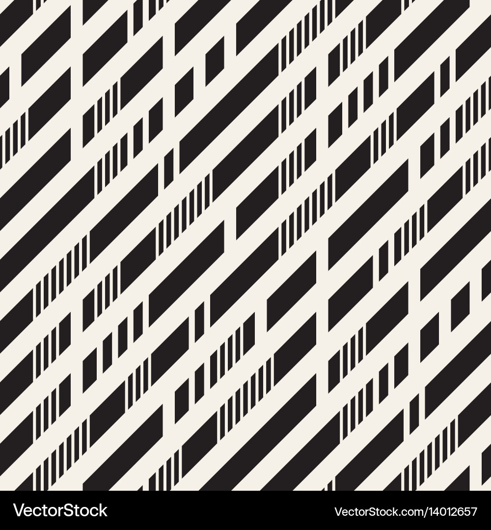Black and white irregular dashed lines pattern vector image