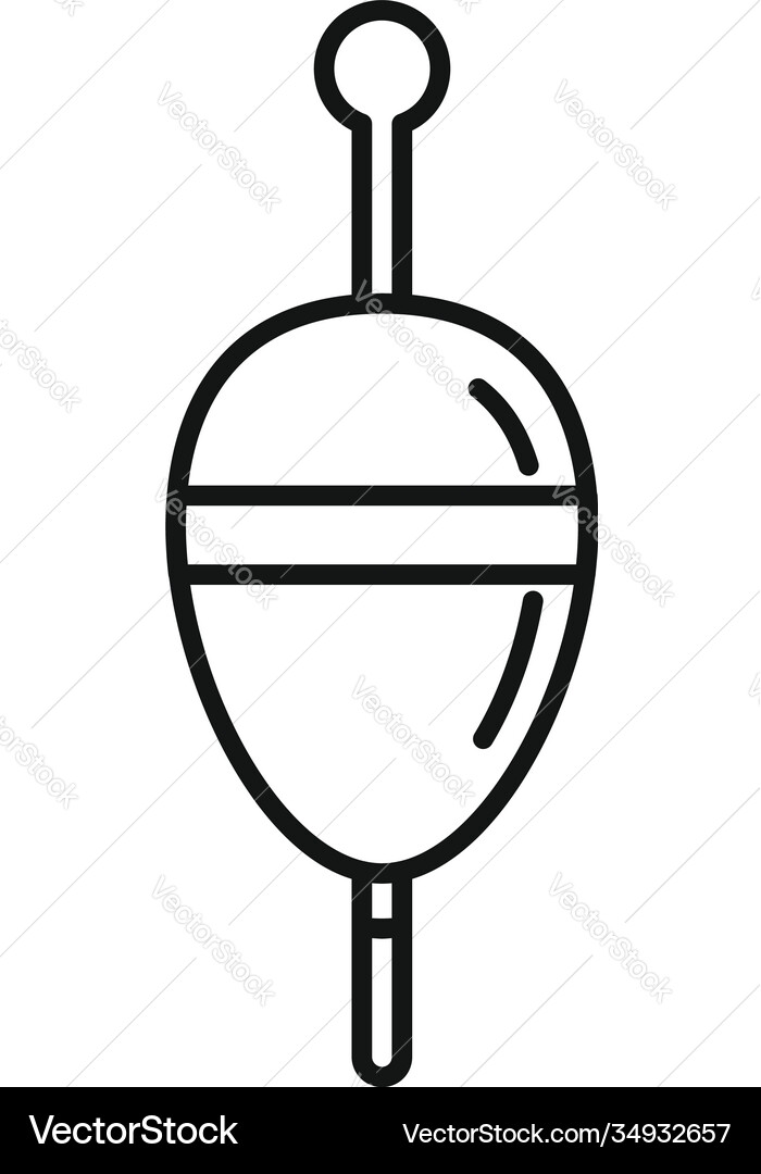 Bobber float icon outline style Bobber float icon outline style Vector Image