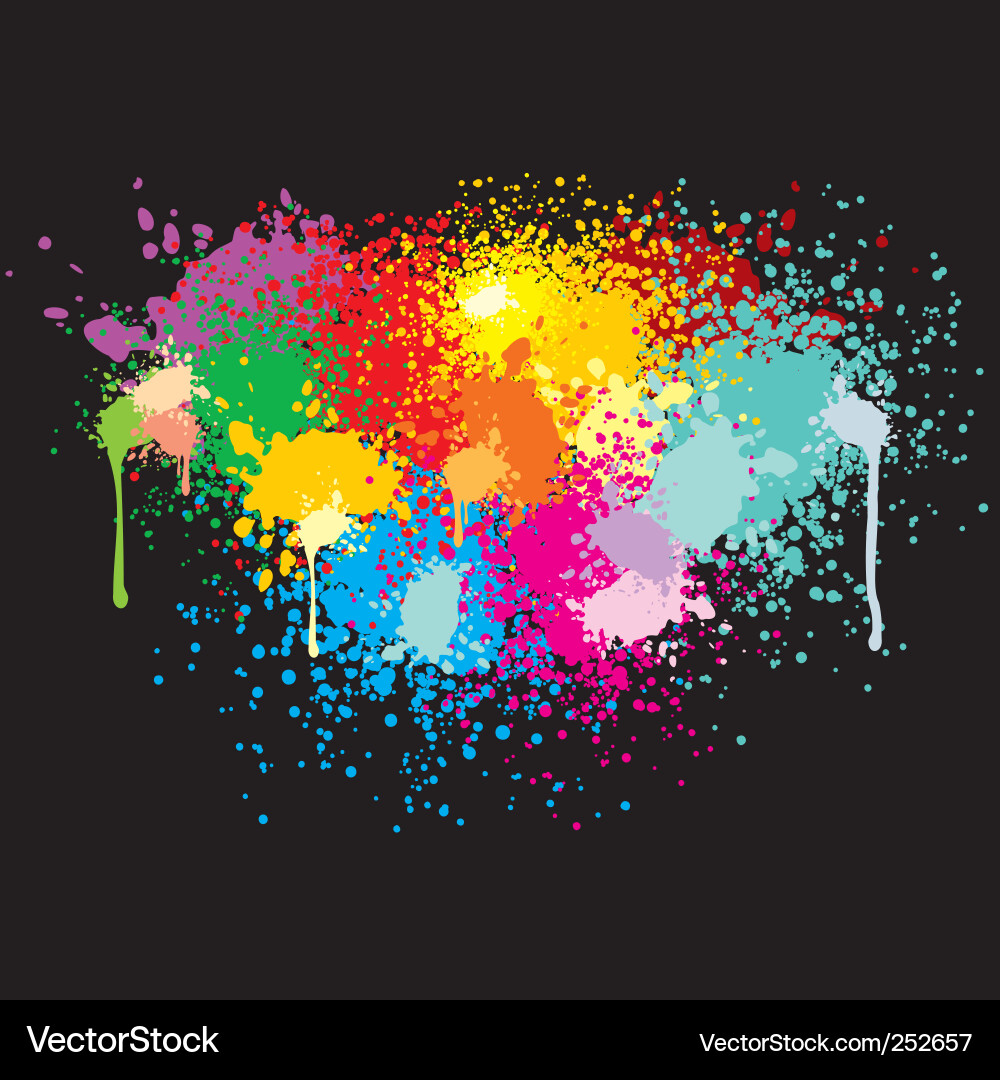 Colorful Splatter Background Vector Image