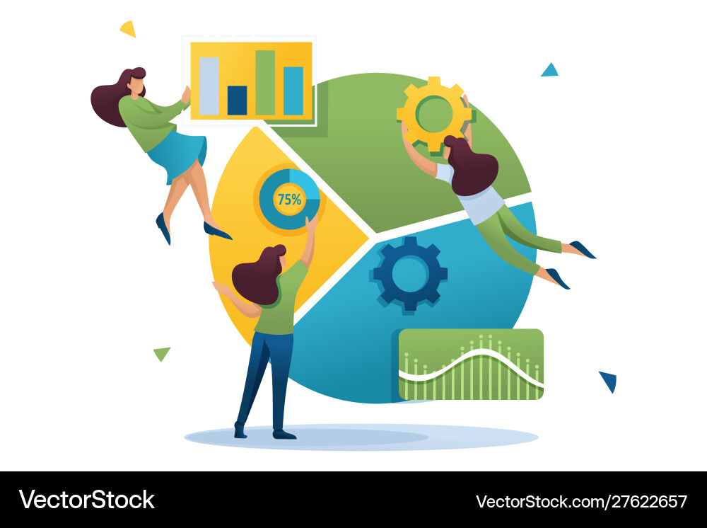 Data Analysis and Collection Vector Image