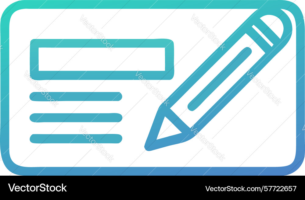 Document with pencil and cursor icon digital vector image