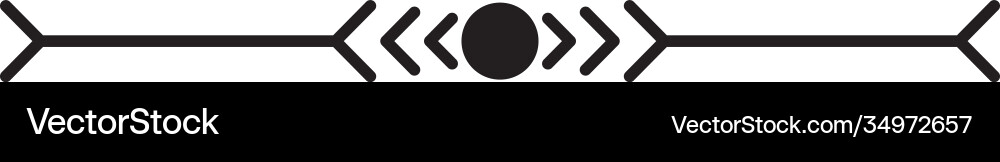 Elegant divider with arrows style icon Vector Image