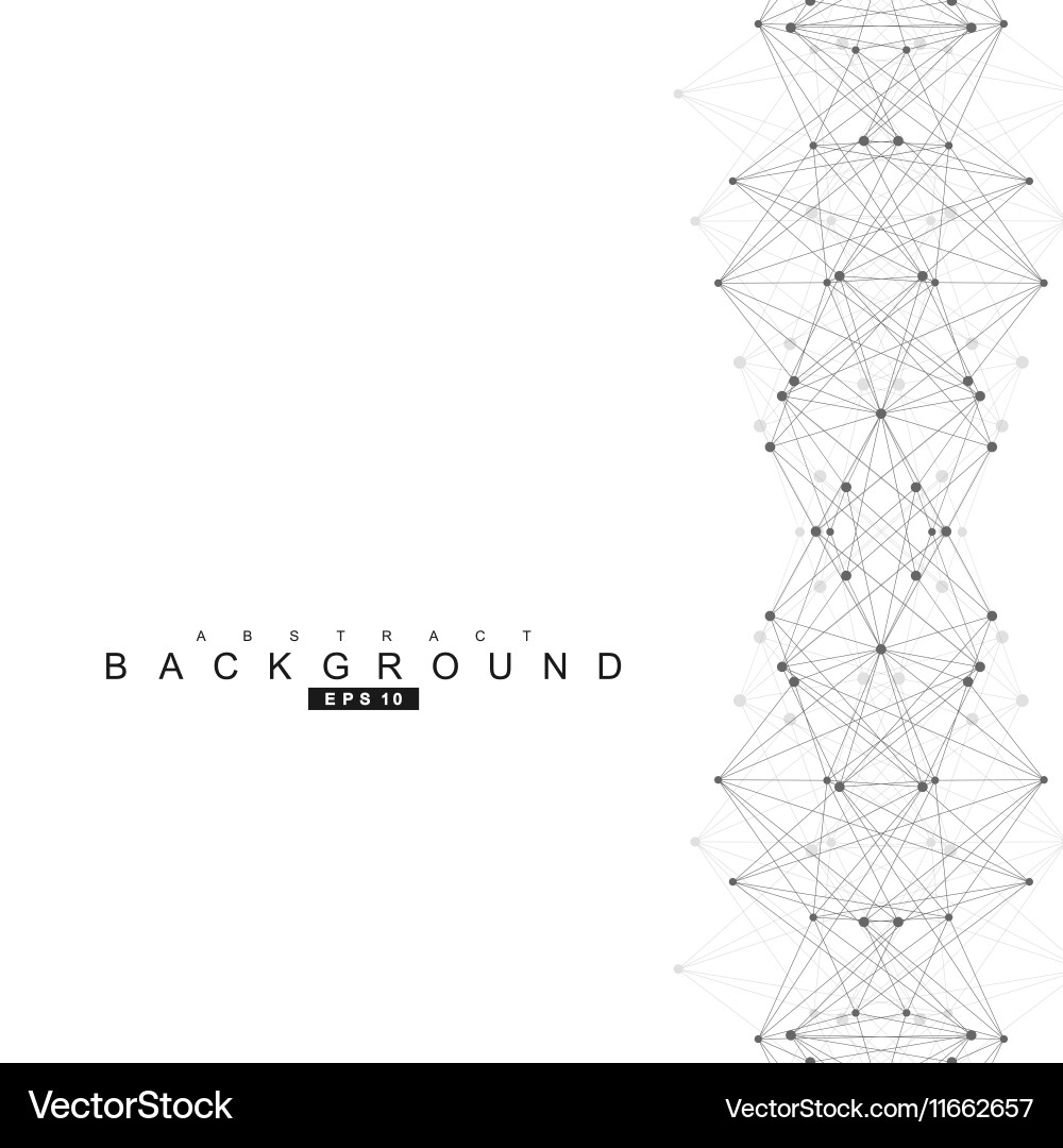 Geometric abstract background with connected line Vector Image