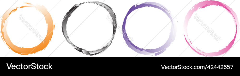 Grungy textured circle element circular splatter Grungy textured circle element circular splatter vector image