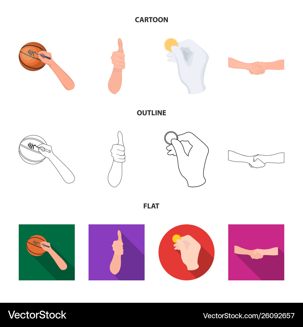 Isolated object animated and thumb sign Vector Image