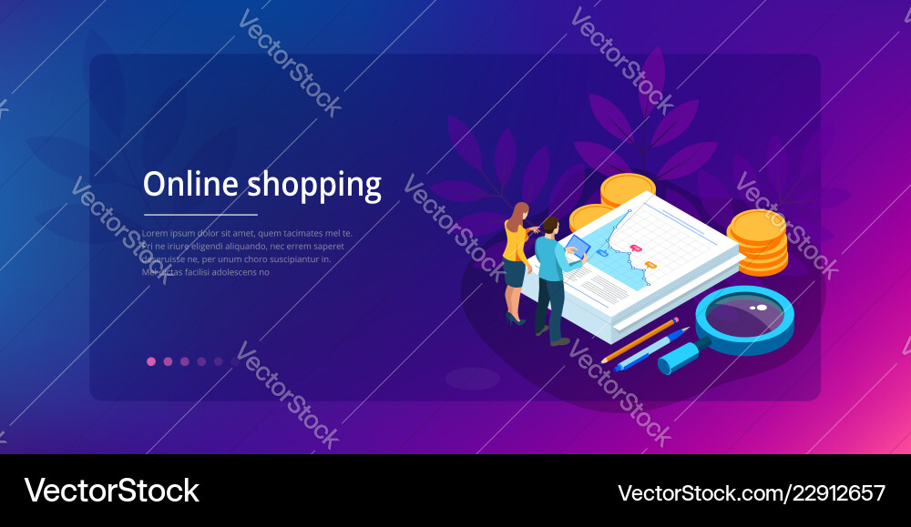 Isometric analysis data and investment stack Isometric analysis data and investment stack vector image
