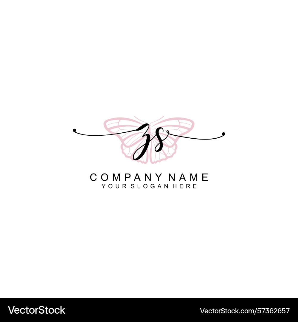 Minimalist handwritten zs initial logos with soft Minimalist handwritten zs initial logos with soft vector image