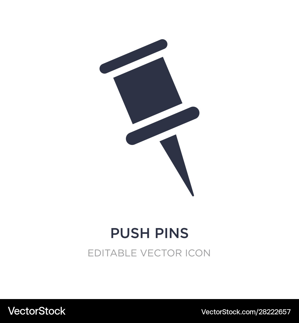 Push pins icon on white background simple element Push pins icon on white background simple element vector image