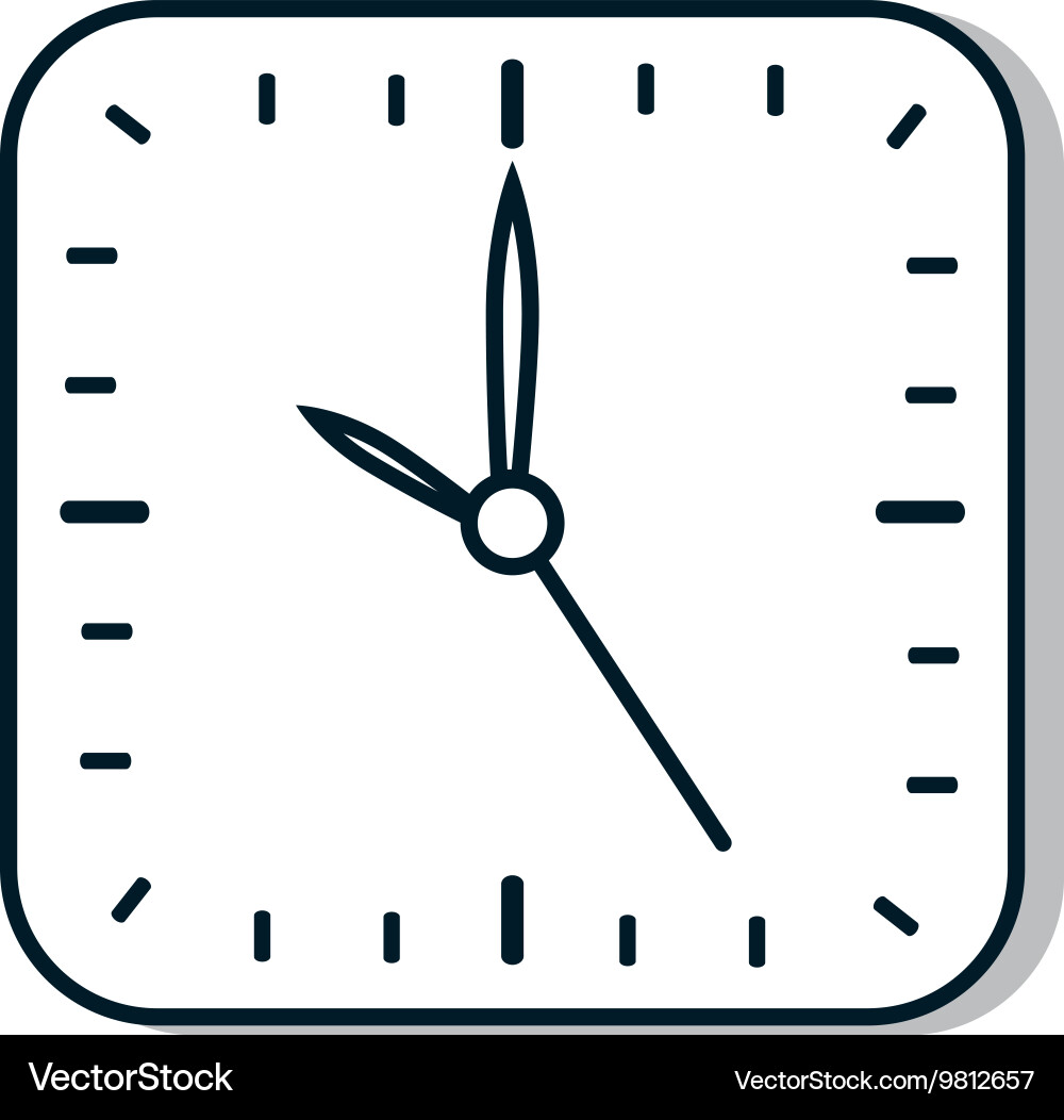 Time and clock line icon design vector image