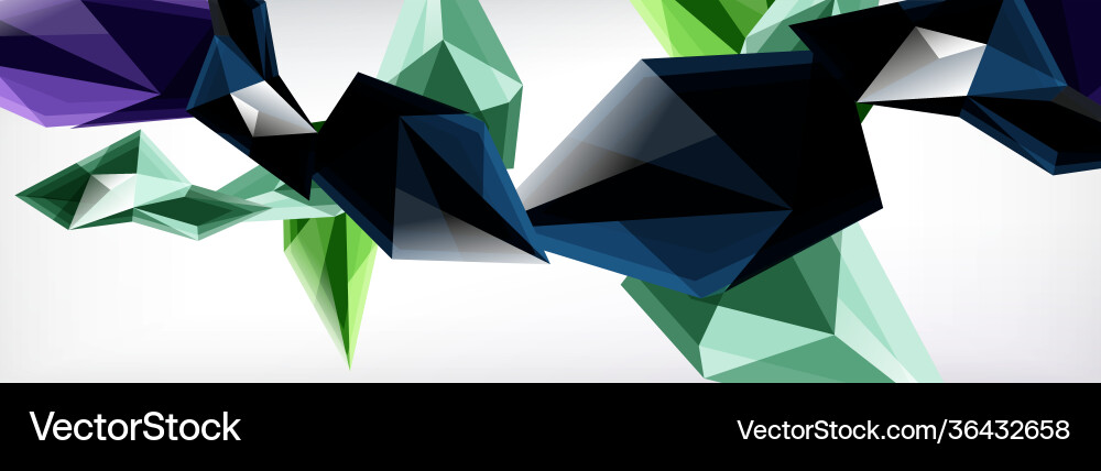3d triangles and pyramids abstract Vector Image
