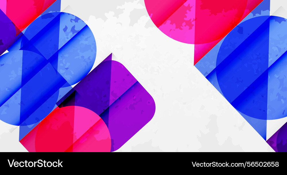 Abstract geometric shapes overlap creating vector image