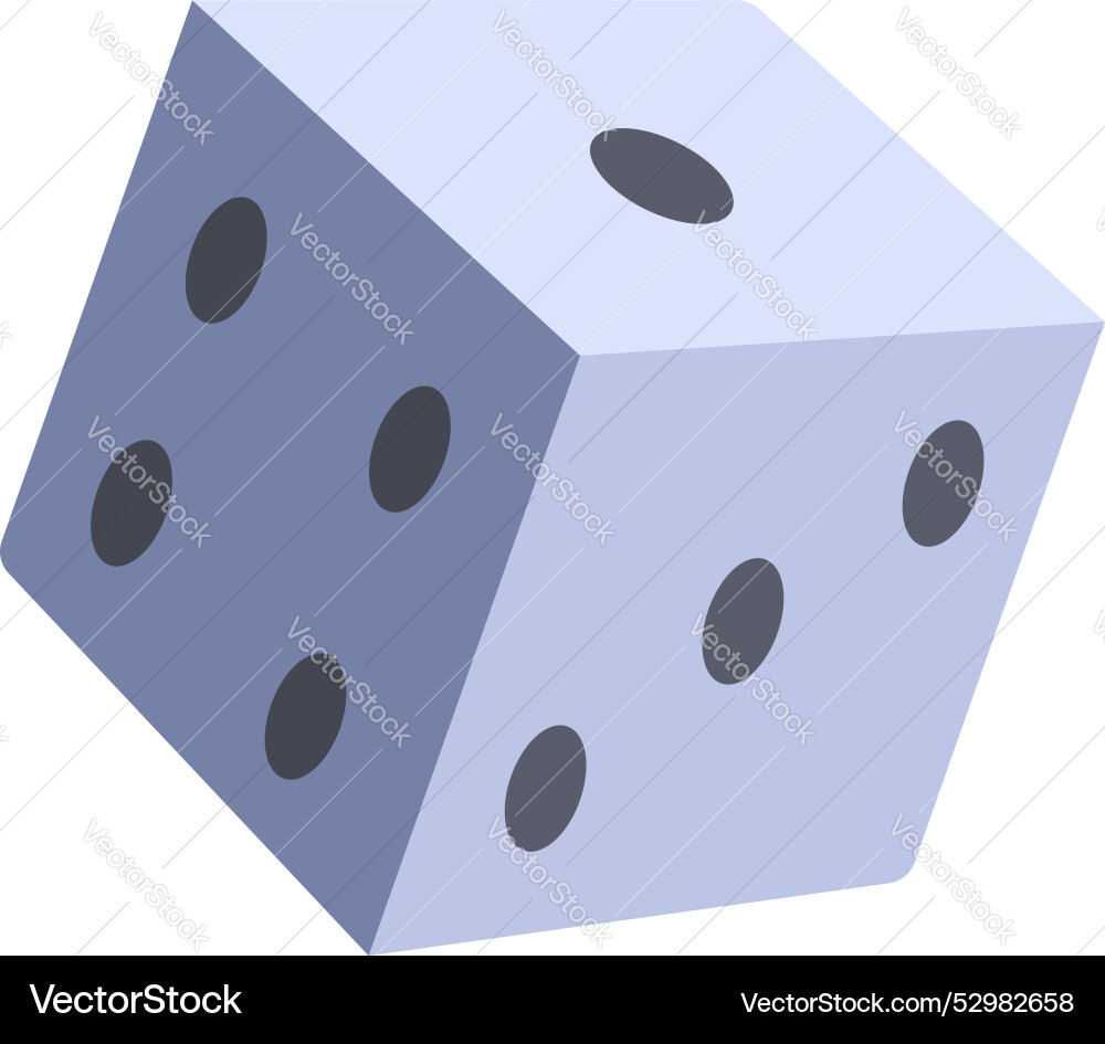 Blue dice falling showing three random sides Blue dice falling showing three random sides vector image