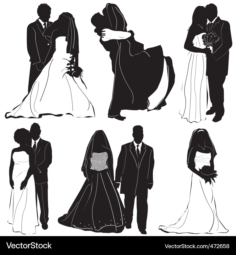 Bride groom Royalty Free Vector Image - VectorStock