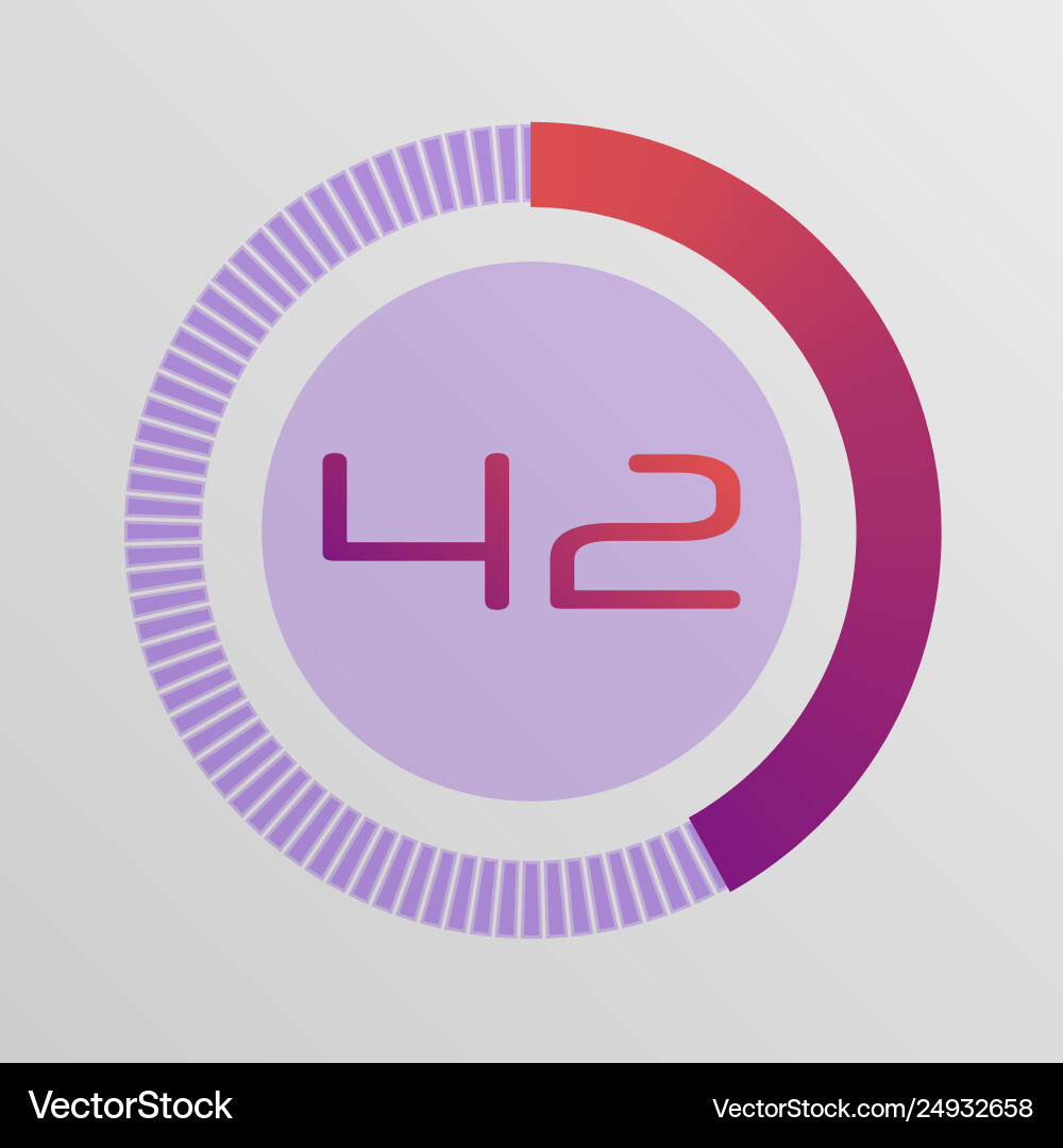 Circular interval timer Circular interval timer vector image