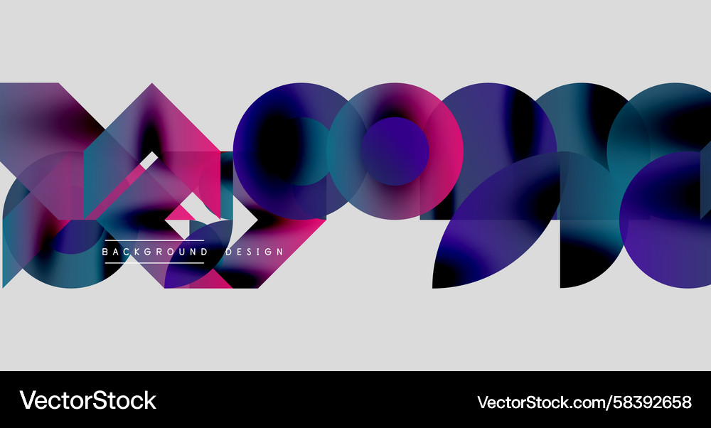 Dynamic Overlapping Shapes Vector Image