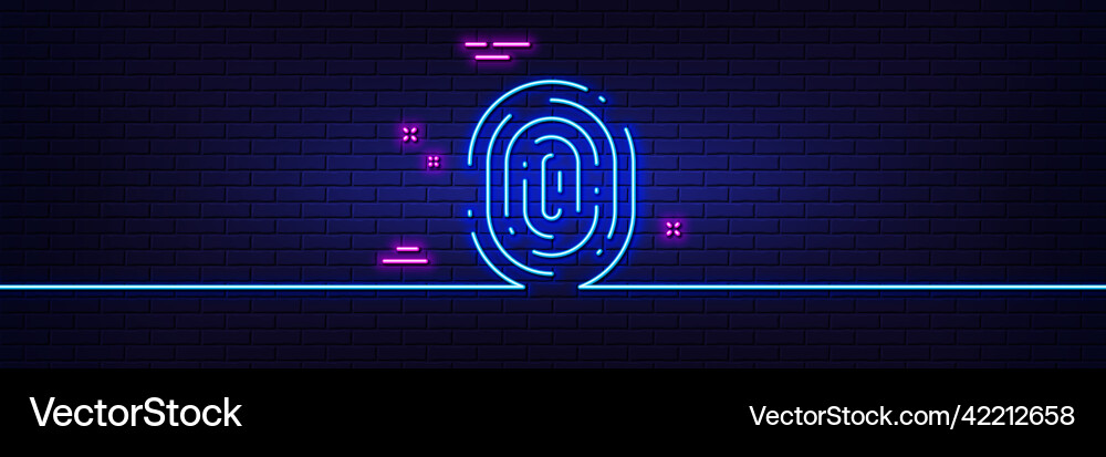 Fingerprint line icon finger print scan sign Fingerprint line icon finger print scan sign vector image