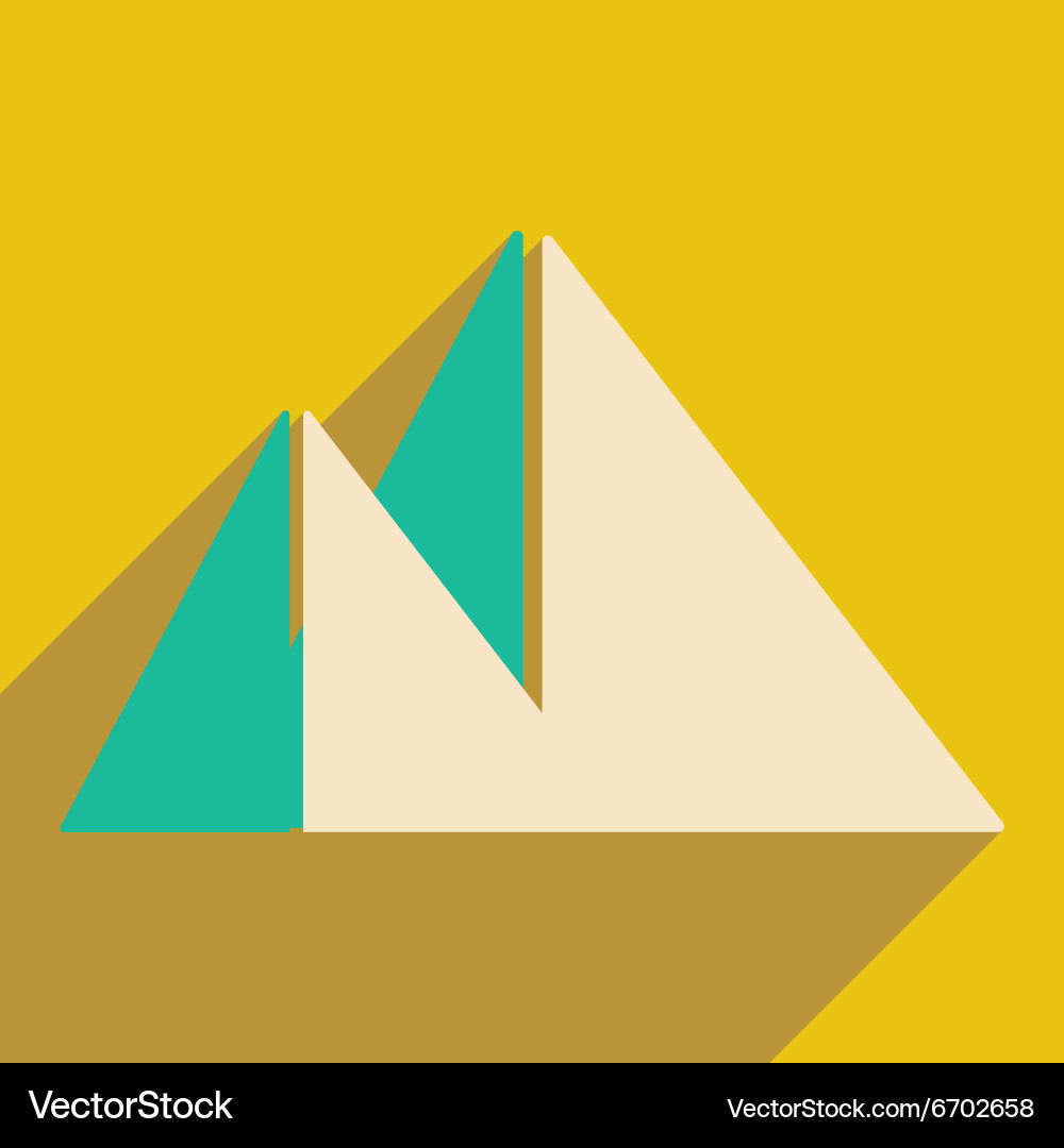 Flat with shadow icon and mobile application Vector Image