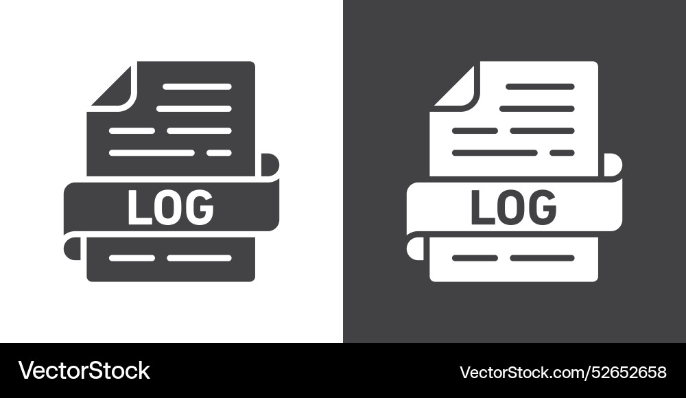 Log file icon thin line set vector image