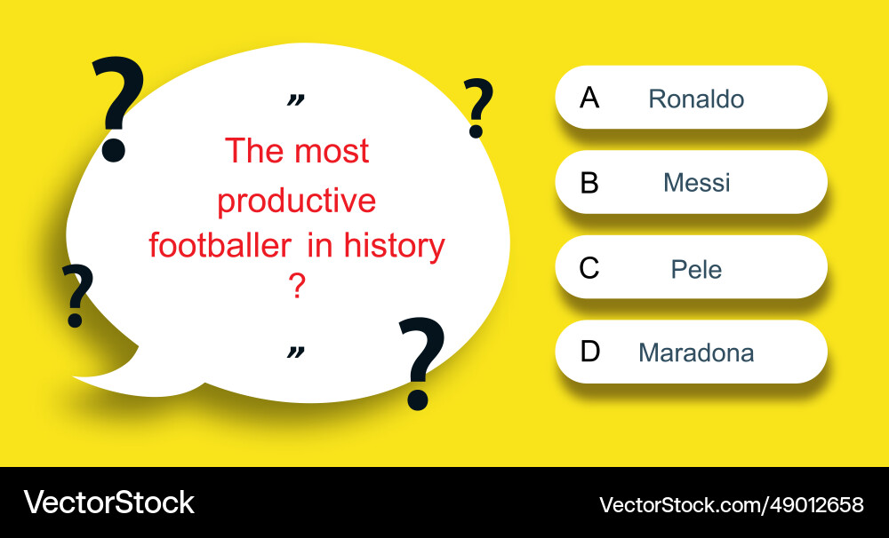Quiz game menu template speech bubble Vector Image