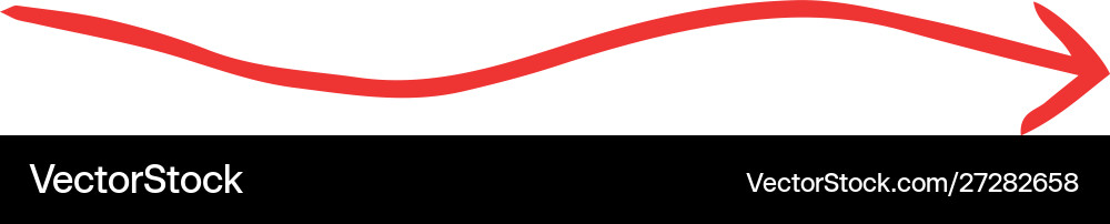 Red and simple thin arrow variation Vector Image