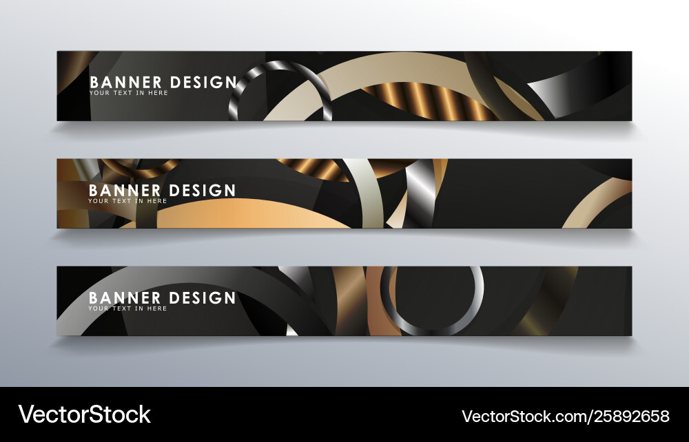 Set rectangular banner with a circle background Set rectangular banner with a circle background vector image