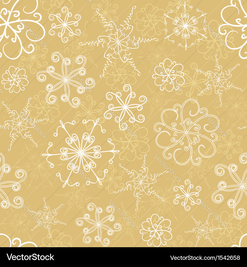 Snowflake Seamless Pattern vector image