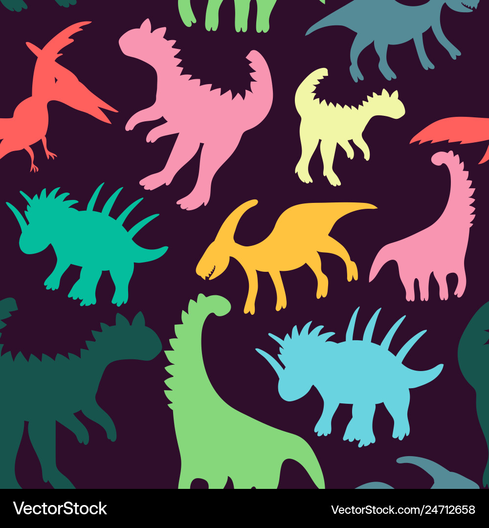 Trendy collection with colorful dinosaurs pattern Trendy collection with colorful dinosaurs pattern vector image