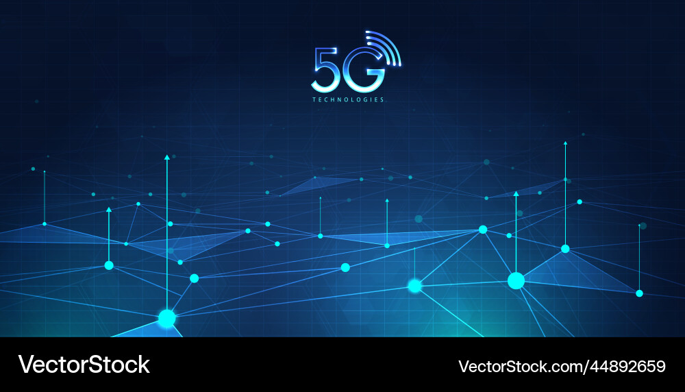 5g technology with computer network connection 5g technology with computer network connection Vector Image