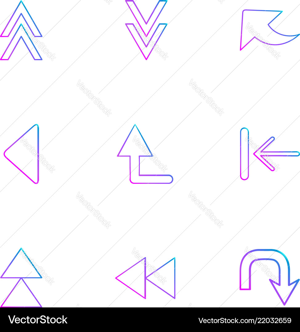 Arrows directions left right pointer eps Vector Image