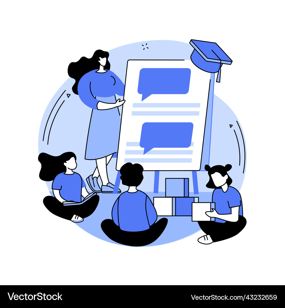 Bilingual immersion program abstract concept Bilingual immersion program abstract concept vector image