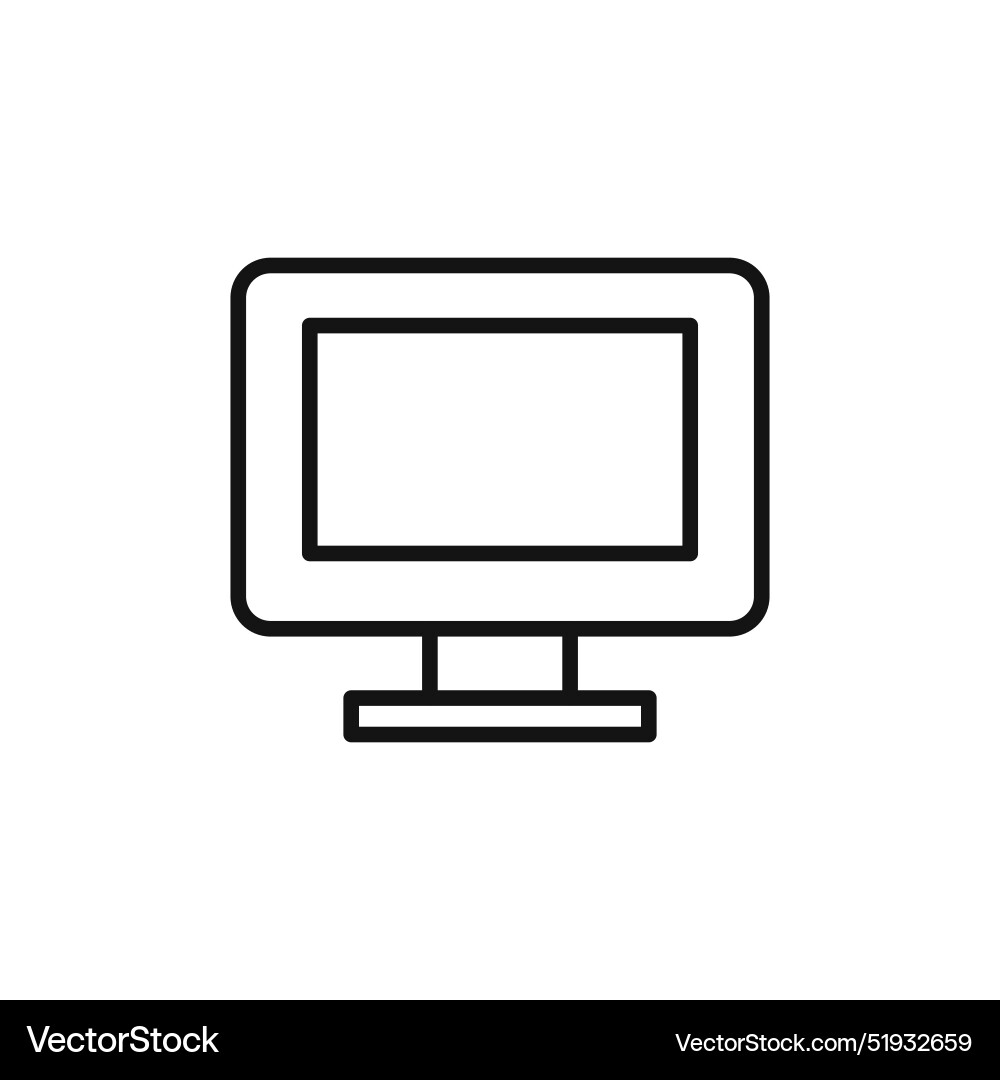 Digital computer screen icon perfect vector image