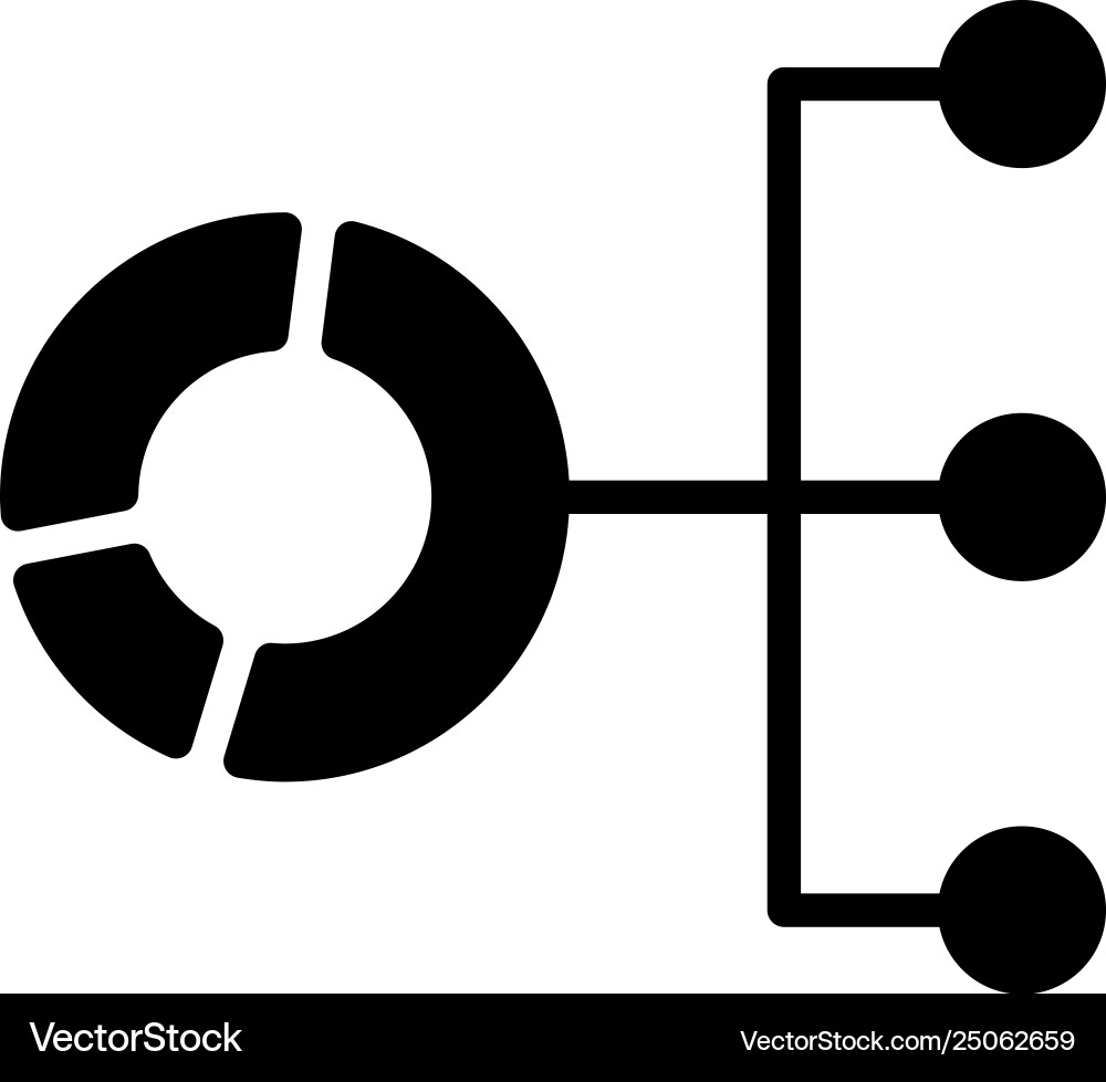 Graph connection Vector Image