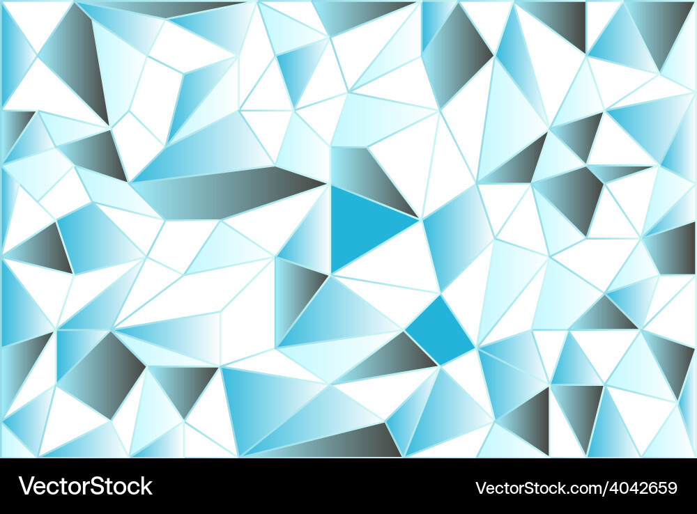 Icy low poly polygonal triangular abstract vector image