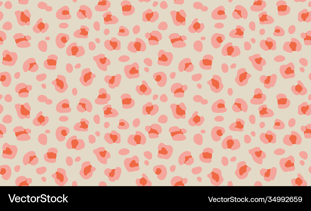 Leopard Print Seamless Pattern vector image