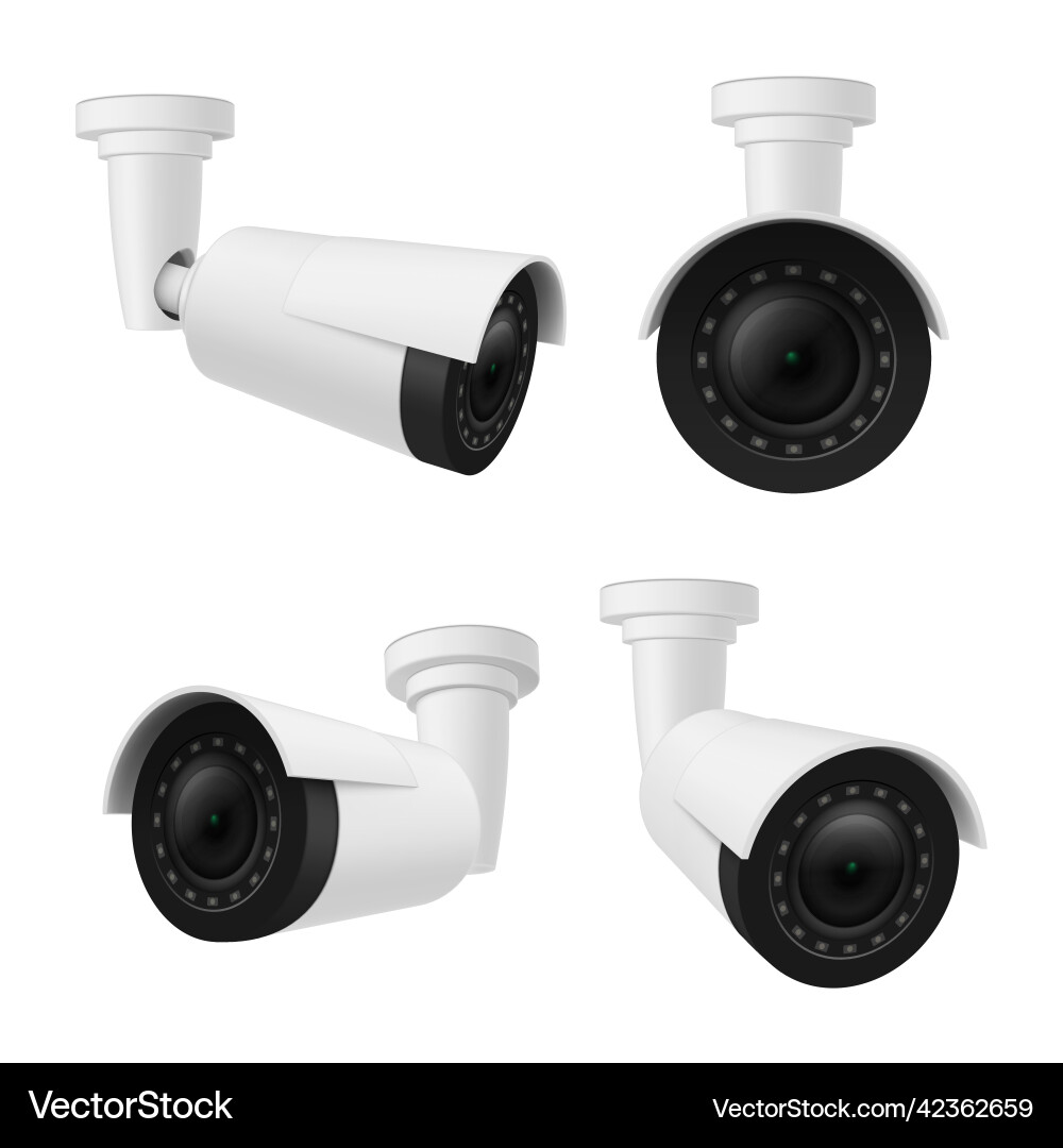 Modern Surveillance Camera Collection vector image