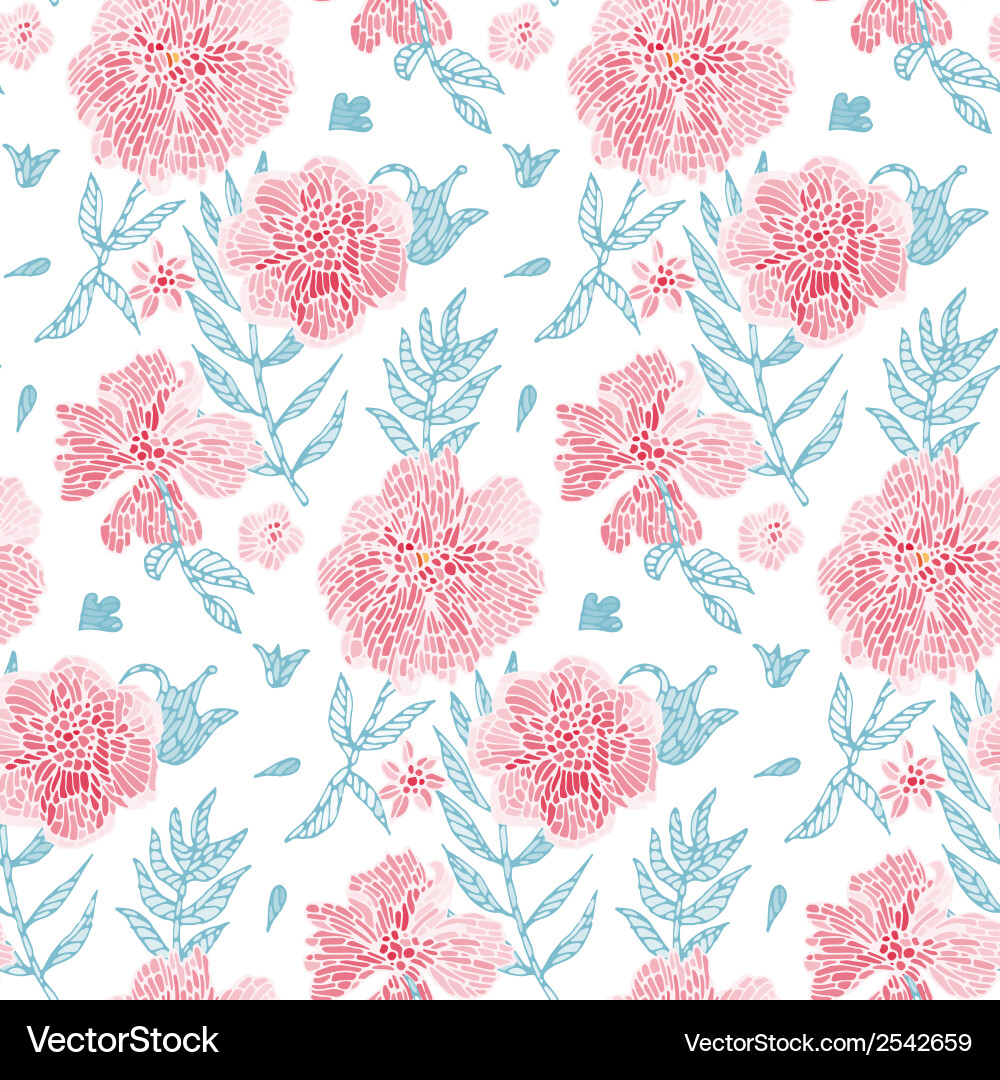 Seamless pattern - simple flower background Vector Image