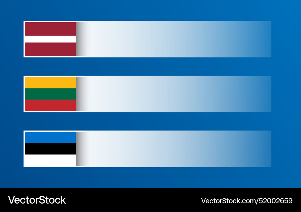 Simple banner with latvian lithuanian Simple banner with latvian lithuanian vector image