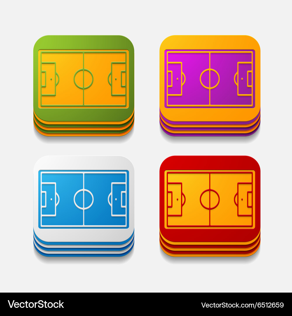 Square button playing field vector image
